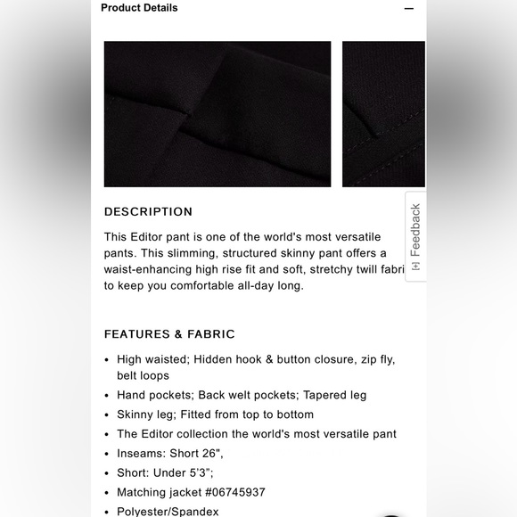 Express Editor Skinny High Rise Pants, NWT, Size 14Short - Picture 4 of 6